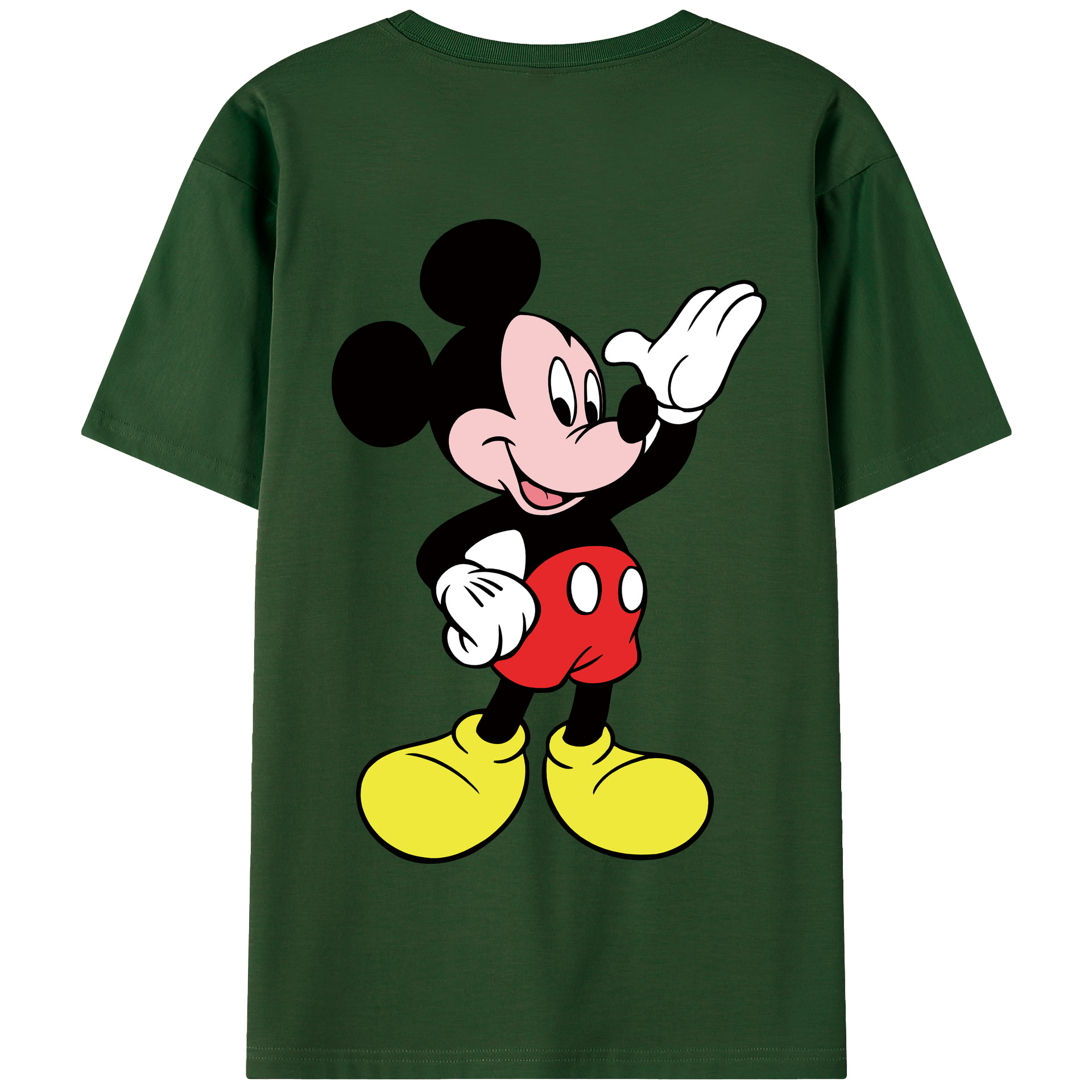 （画像用） ミッキーマウス Mickey Mouse 綿100％半袖Tシャツ（背面プリント）